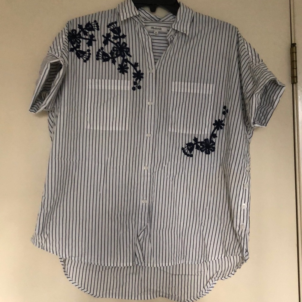 Madewell embroidered button down